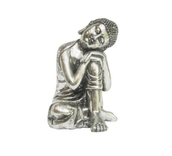 Nirvana Sleeping Buddha Silver Ornament/ Statue 40cm