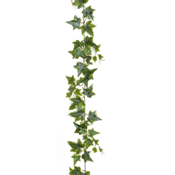 Green Variegated Ivy Garland 5ft Silk Flowers / Foliage UV-Resistant