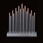 17 Lamp Silver Candlebridge 29cm Size Batt-Op & Timer Christmas Light