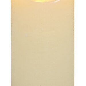 Premier 18x9cm FLICKABRIGHT Battery Operated Cream LED Pillar Candle