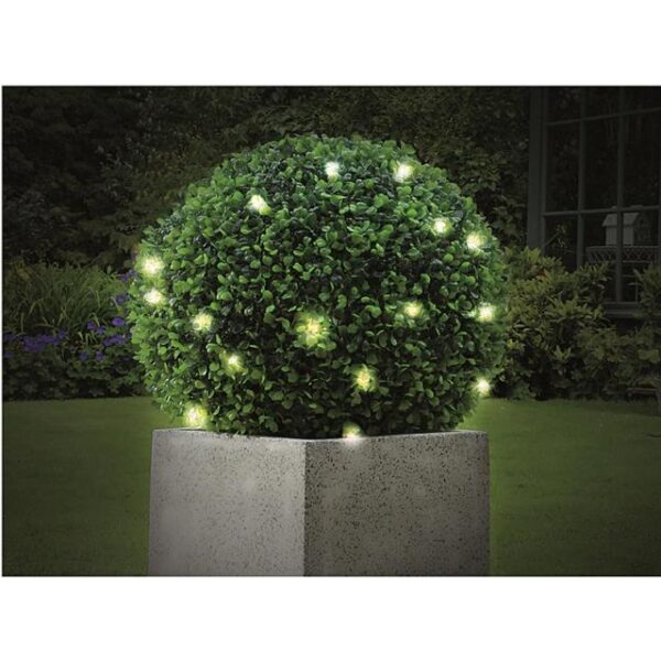 Gardman Pre-Lit Green Leaf Topiary Ball With 20 LED Lights Batt-Op