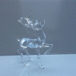 Pair 20cm Clear Acrylic Reindeer's Christmas Decorations / Figures OFFER!