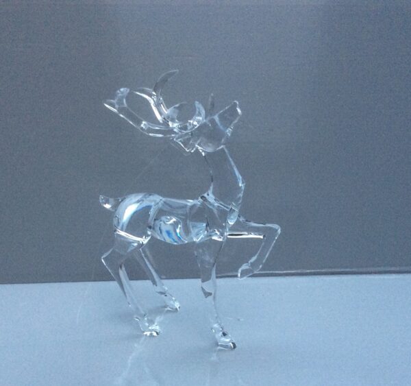 Pair 20cm Clear Acrylic Reindeer's Christmas Decorations / Figures OFFER!