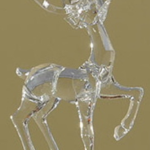 Pair 20cm Clear Acrylic Reindeer's Christmas Decorations / Figures OFFER!