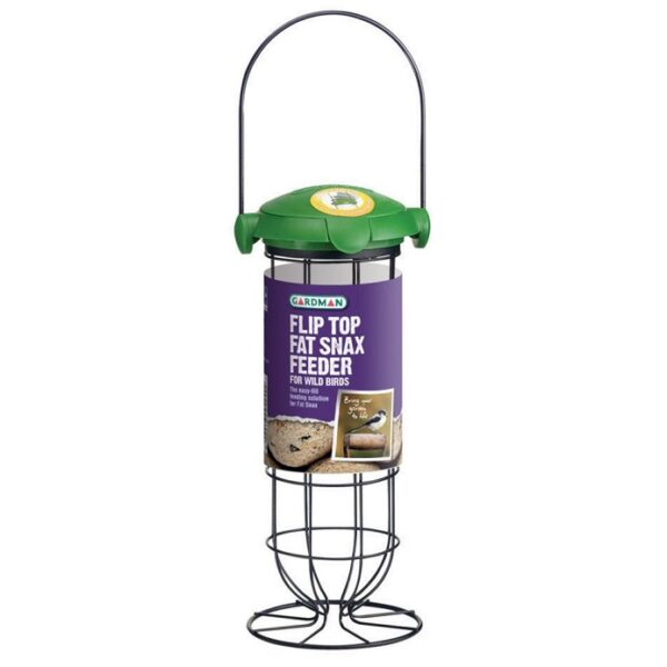 Gardman A04242 Flip Top Fat Snax Feeder Wild Bird Fat Ball Feeder