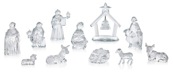 Clear Acrylic Nativity Set Christmas Decoration 11 Piece Premier Decorations