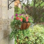 16' Metal Georgian Hanging Basket with Liner Black Gardman 00920