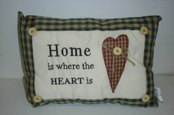 Keepsake Scatter Cushion Christmas Decoration 33x20cm Home is Where Heart Is