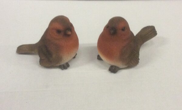 Pair 15cm Robin Figurine/Ornaments Christmas Decorations Premier