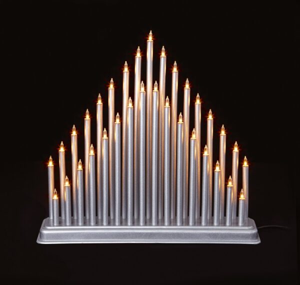 Silver Candlebridge Tower 33 White Lamps Christmas Lights Indoor Premier Ltd