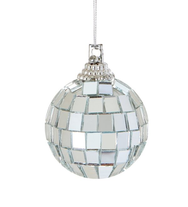 Mirror Balls/ Baubles 35mm Christmas Tree Decorations Pack x12
