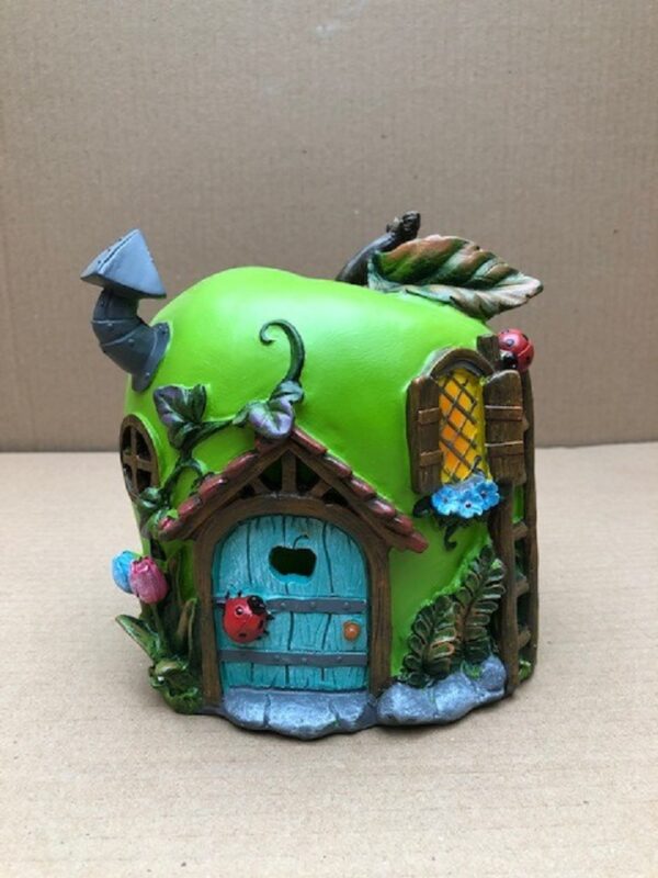 Solar Apple Design Fairy House Garden Lighting
