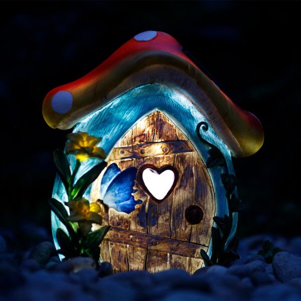Traditional Design Solar Fairy Door 16cm Garden Lighting