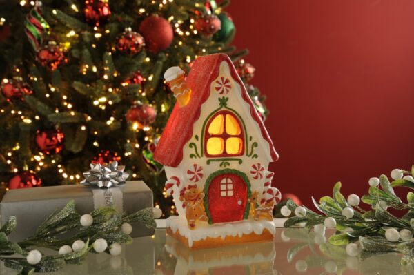 LED Gingerbread House Battery-Operated 25cm Christmas Light/Figurine