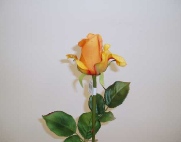Dark Yellow Rose Bud Artificial Silk Flower Pack 12 Stems