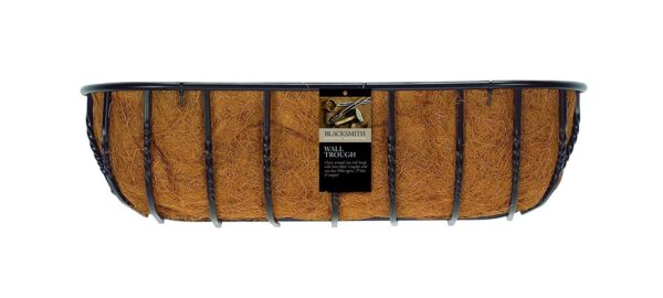 Gardman Blacksmiths 90cm (36") Iron Trough Wall Basket Garden Planter