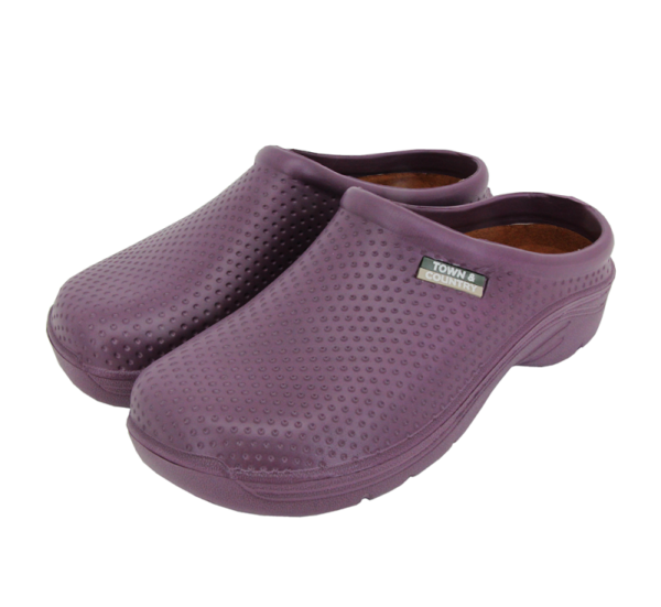 Town & Country Aubergine EVA Cloggies Lightweight Garden Shoe UK Size 6