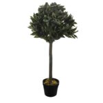 Pair x 4ft Artificial Bay Tree Artificial Bush / Houseplant Gardman 03006