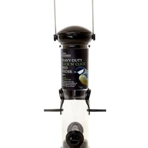 Heavy Duty Flick 'N' Click Seed Feeder 4-Port Tom Chambers Wild Bird Care CS060