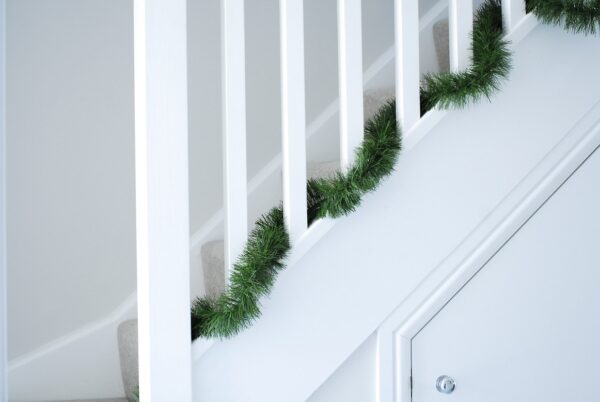 Green Matte Tinsel Garland Fine Cut 6m x 10cm Christmas Decoration