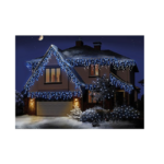 360 LED Snowing Icicles Christmas Lights + Timer -Blue/White
