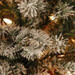 7ft Pre-Lit (350 W/White LED's) Frosted Douglas Pine PE/PVC Christmas Tree