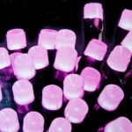 200 Pink LED Multi-Action Christmas Fairy Lights with Clear Cable + Timer