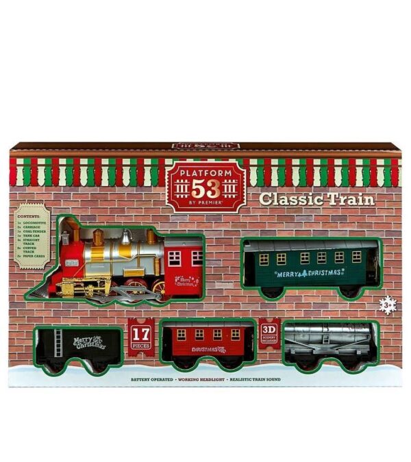 17pc Battery Operated Classic Train Set with Sound Premier AC151227