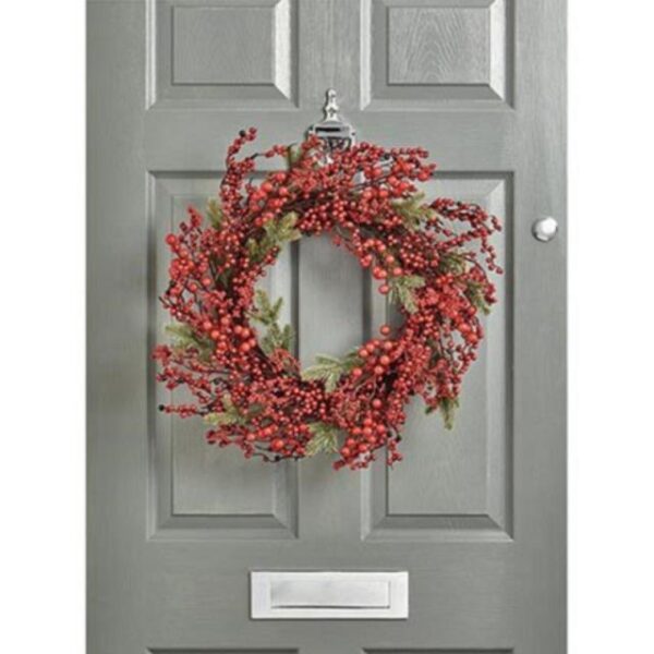 50cm Red Berry Wreath Christmas Decoration Premier New Design