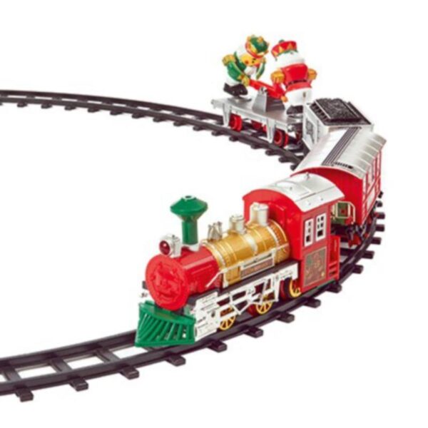 Premier Battery Operated Round the Christmas Tree train track set with Headlight and Sound 23pcs