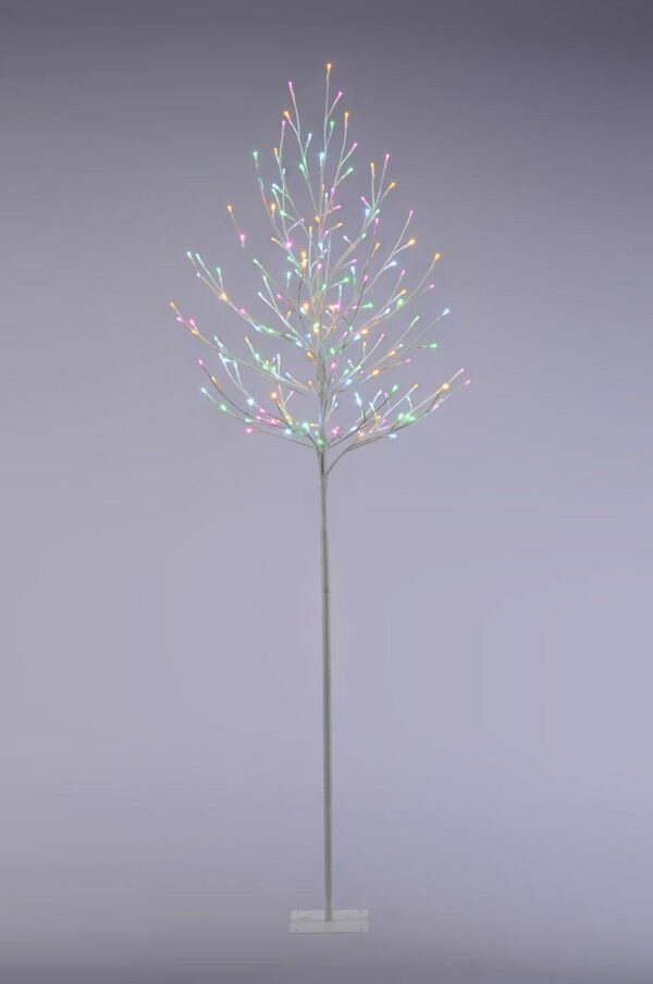 Festive Aurora Led Twig Tree 180cm (6ft) Multicoloured