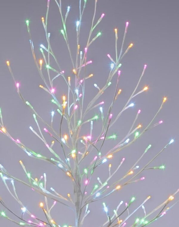 Festive Aurora Led Twig Tree 180cm (6ft) Multicoloured