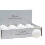 Iridescent Encrusted Ball 80mm Christmas Ornament Pack x6