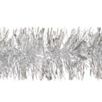 Silver Chunky Tinsel Garland Fine Cut 6m x 10cm Christmas Decoration