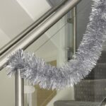 Silver Chunky Tinsel Garland Fine Cut 6m x 10cm Christmas Decoration