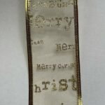 3 Rolls 'Gold Merry Xmas' Fabric Wire Edge Christmas Ribbon 60mm Wide - Christmas - 2.6m x 60mm