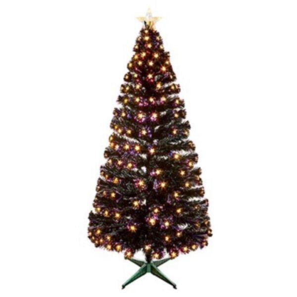 Premier Decorations 80cm Christmas Tree with LED Stars -Black