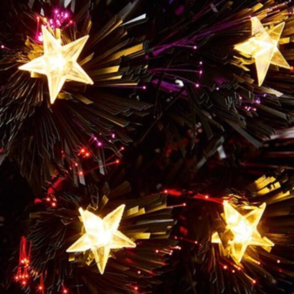 Premier Decorations 80cm Christmas Tree with LED Stars -Black