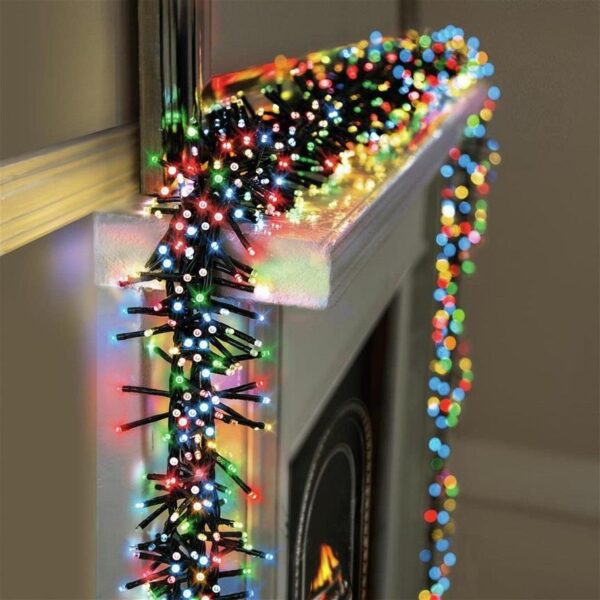720 LED Multi-Action Cluster Lights + Timer Multi-Coloured Premier