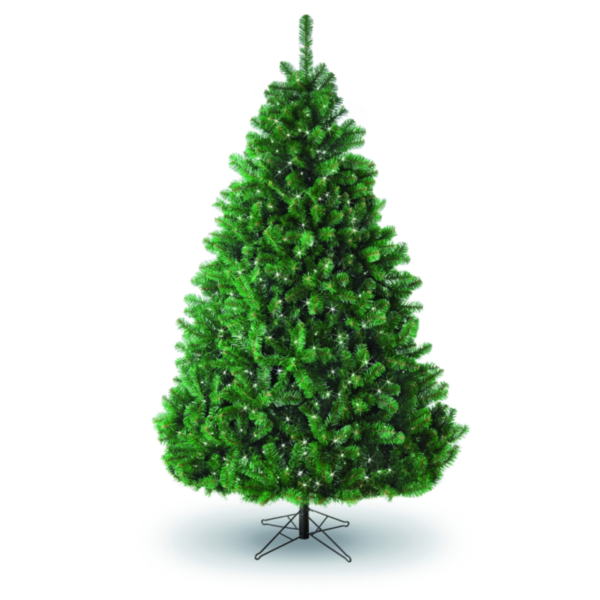 6ft Full Green Pre-Lit Glacier Pine Tree Artificial Christmas Tree 350 Warm White LEDs