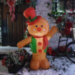 1.2m Premier Decorations LED Lit Inflatable Gingerbread Man