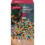 1000 Multi-Colour LED Supabrights Christmas Fairy Lights + Timer Indoor / Outdoor Use