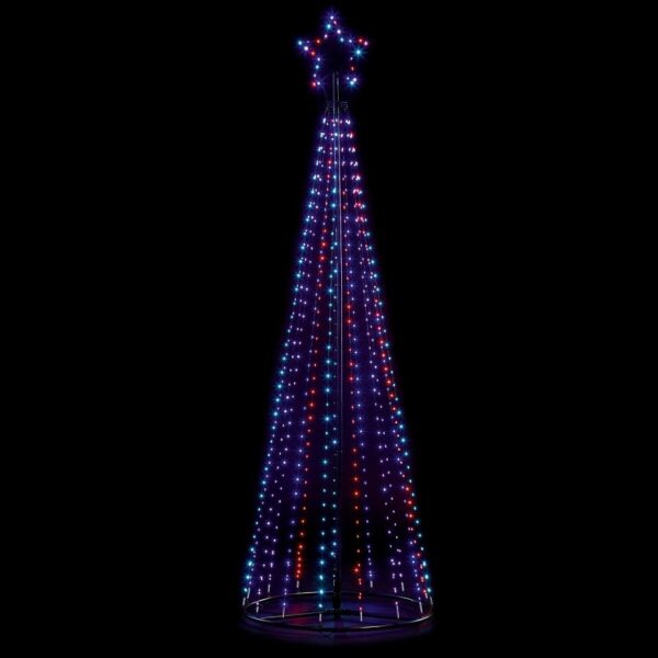 2.5m Pyramid Tree Christmas Lights Multi-Action Premier