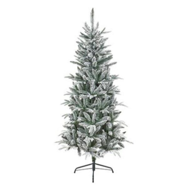 Premier 6ft Slim Lapland Snow Flocked PE Christmas Tree