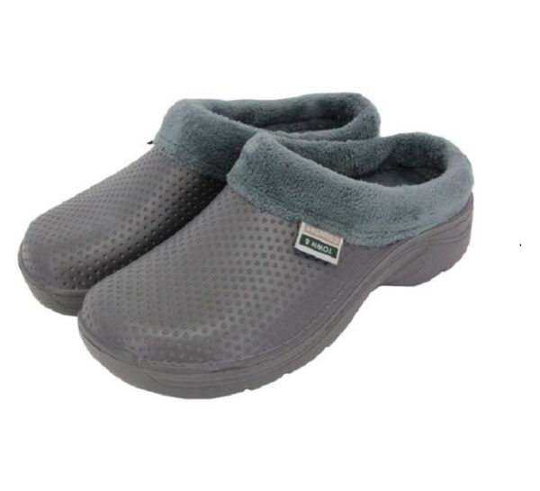Town & Country Fleecy EVA Cloggies Charcol Unisex UK Size 5
