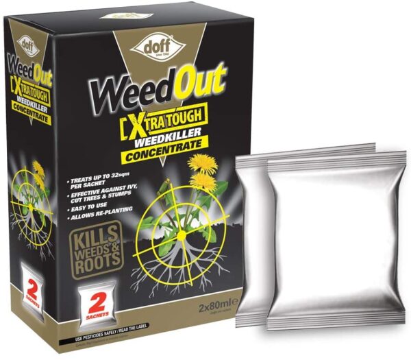 Doff Concentrated Weedout XTRA TOUGH Weedkiller Sachets 2 x 80ml