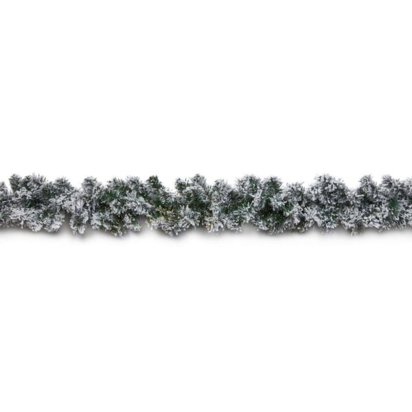 Flocked Woodcote Garland Artificial Christmas Decoration 2.7m