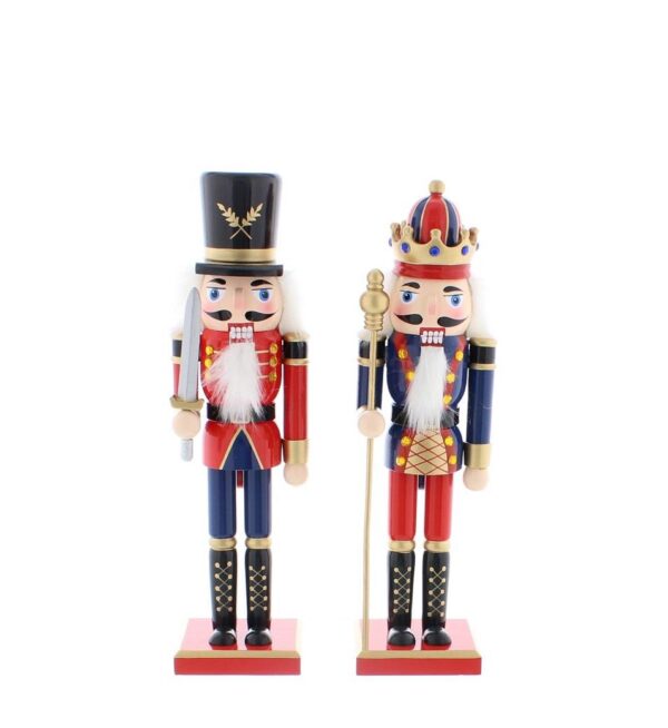 Pair Traditional Nutcracker Soldiers 30cm