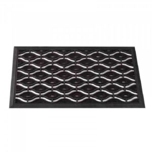 Diamond Design Rubber Cast Door Mat 75x45cm Indoor / Outdoor