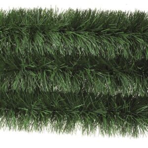 Green Matte Dk/Lt Chunky Cut Tinsel Garland 10m x 15cm Bulk Buy